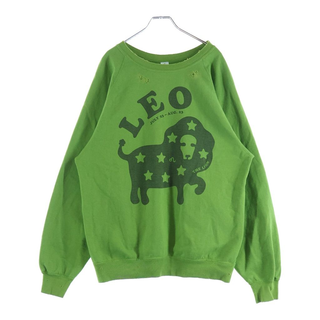 NEXUS7 (ネクサスセブン) 25AW LEO CrewSweat 獅子座 クルーネック スウェットトレーナー グリーン R0A-NNK-C0K
