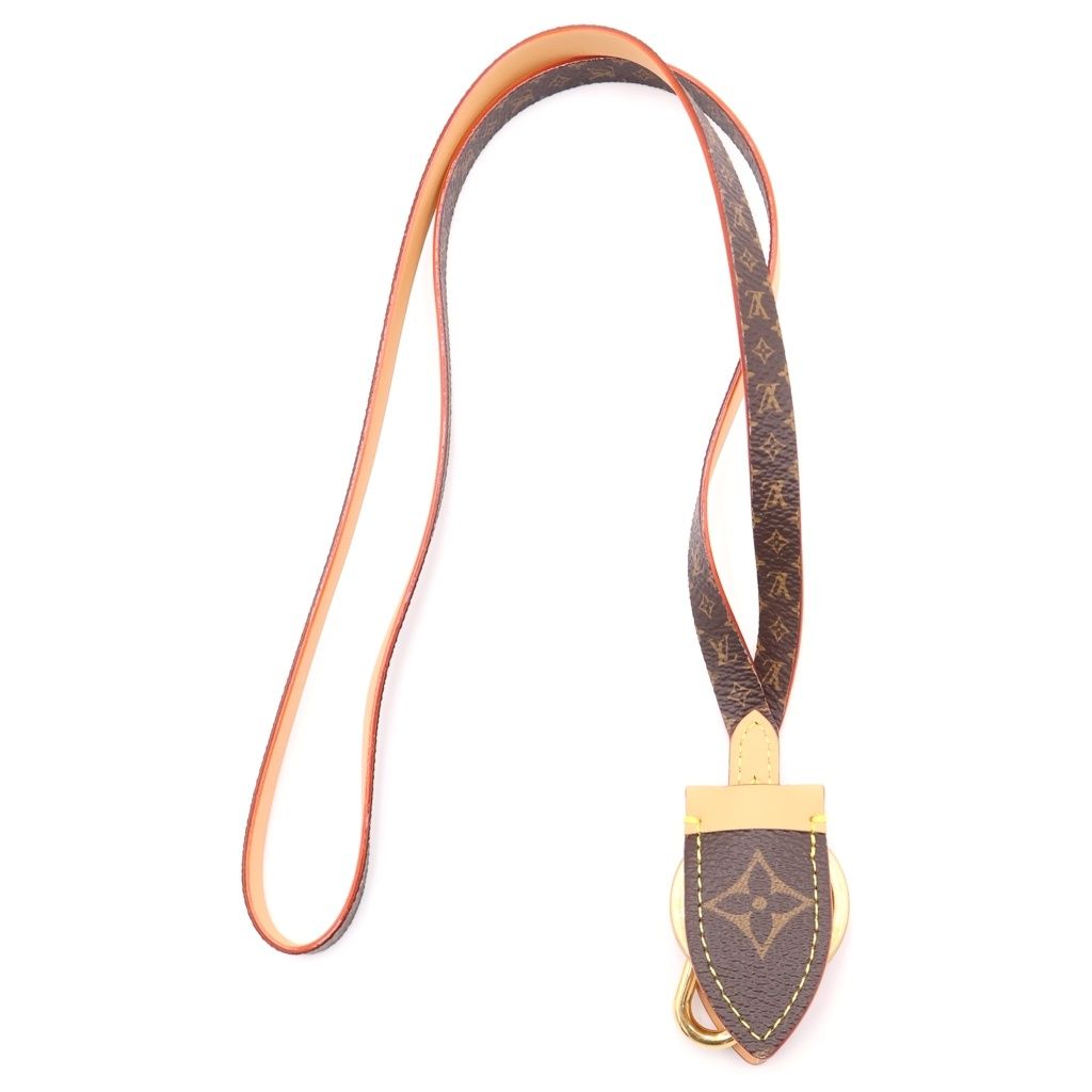 LOUIS VUITTON (ルイヴィトン) LV クロッシュ レザーキーホルダー ブラウン M03689