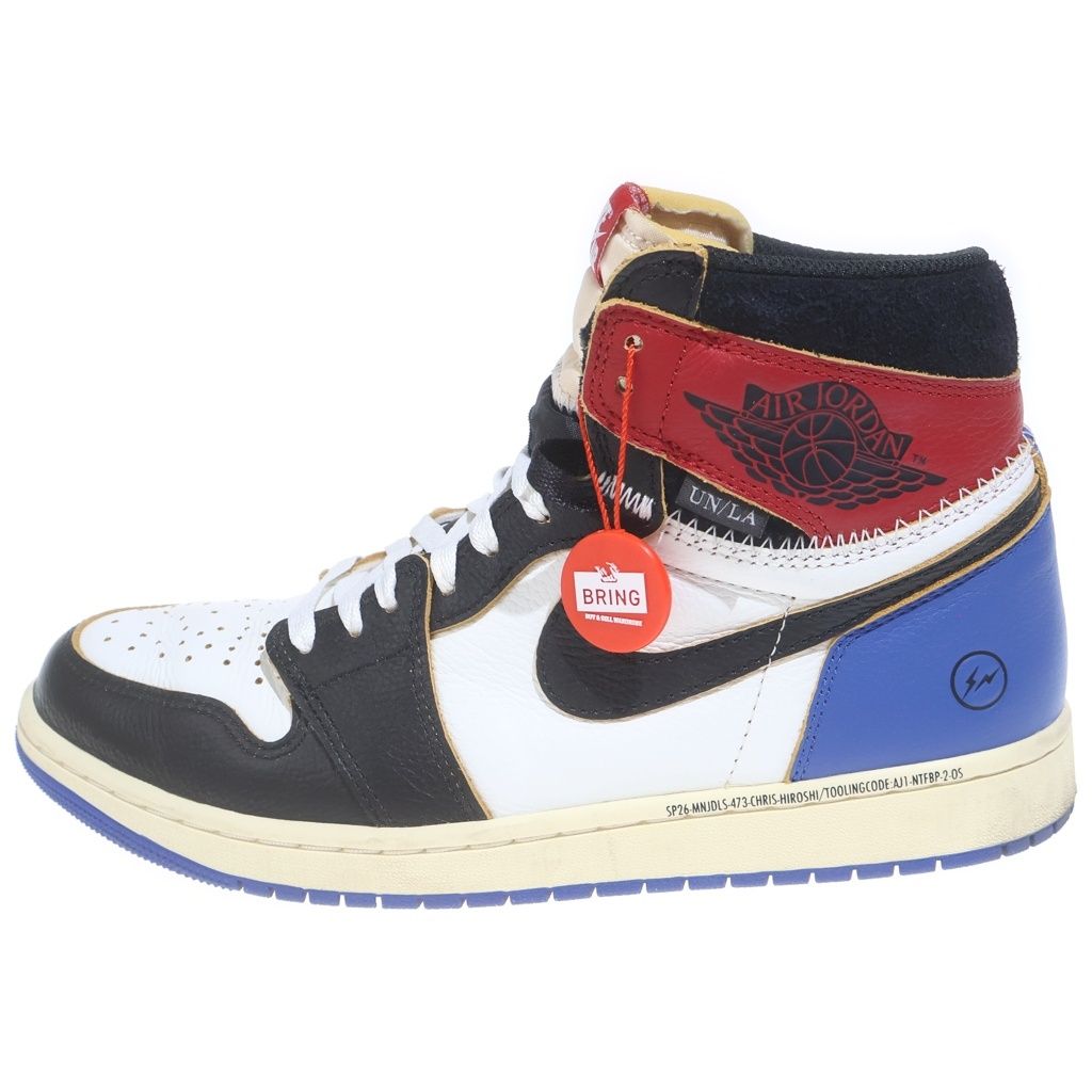 NIKE (ナイキ) ×Fragment Design ×UNION AIR JORDAN 1 HIGH OG フラグメントデザイン ユニオン エアジョーダン1 ハイカットスニーカー マルチ US10/28cm IO7847-002
