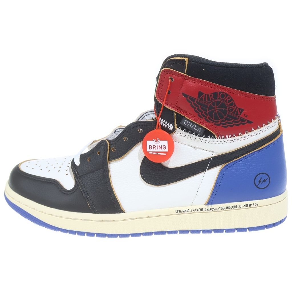 NIKE (ナイキ) ×FRAGMENT DESIGN ×UNION AIR JORDAN 1 RETRO HIGH OG SP フラグメントデザイン ユニオン エアジョーダン1 レトロ ハイカットスニーカー US10/28cm IO7847-002