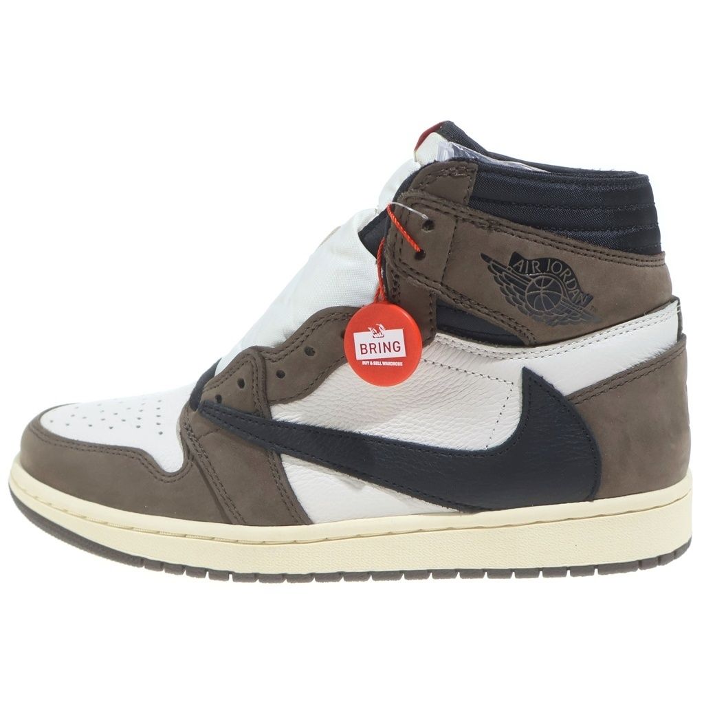 NIKE (ナイキ) ×TRAVIS SCOTT AIR JORDAN 1 RETRO HIGH OG TS SP CD4487-100 トラヴィススコット エアジョーダン1 レトロ ダークモカ ハイカットスニーカー US9/27cm
