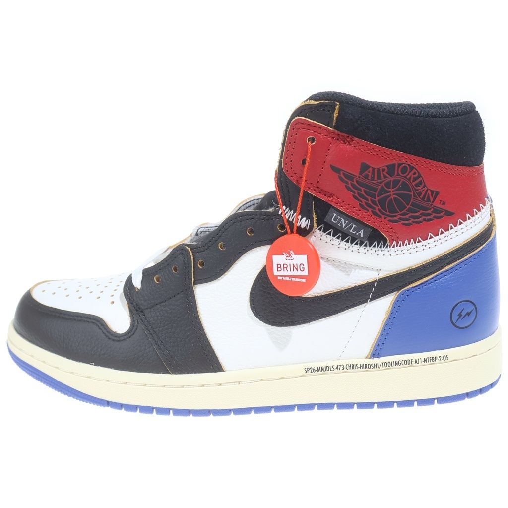 NIKE (ナイキ) ×FRAGMENT DESIGN ×UNION AIR JORDAN 1 HIGH OG フラグメントデザイン ユニオン エアージョーダン ハイカットスニーカー マルチカラー US9/27cm IO7847-002