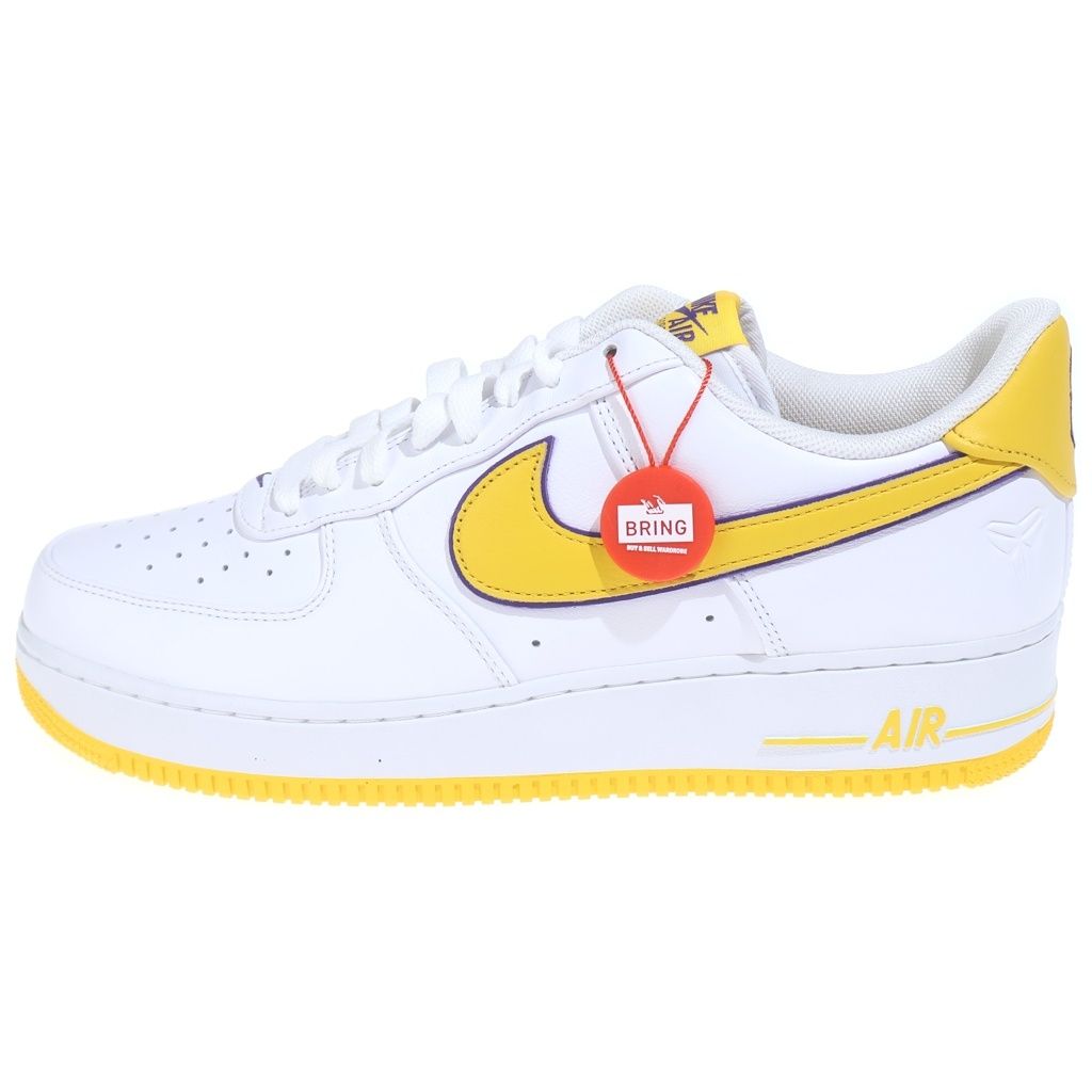 NIKE (ナイキ) ×KOBE BRYANT AIR FORCE 1 LOW RETRO QS コービーブライアント エアフォース 1 レトロ ローカットスニーカー ホワイト/イエロー US12/30cm FZ1151-100