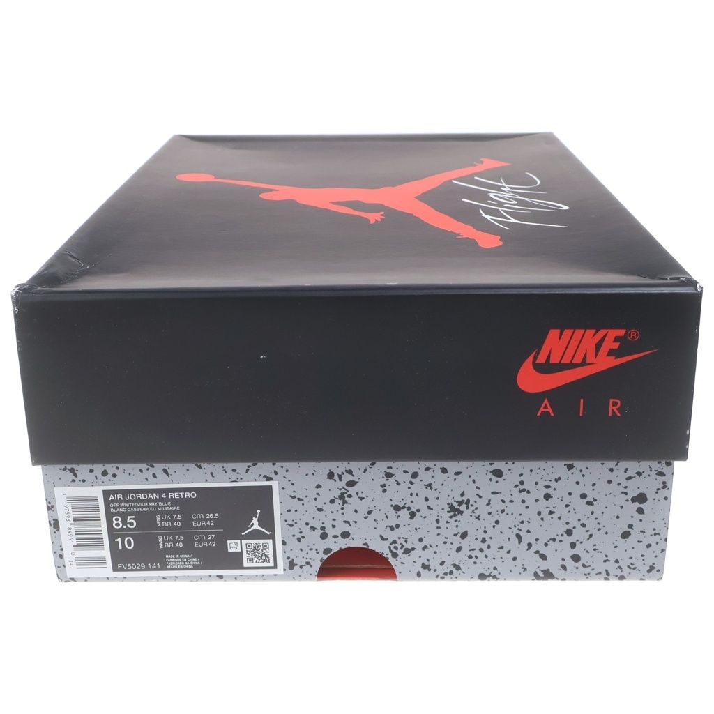 NIKE (ナイキ) AIR JORDAN 4 FV5029-141 エアジョーダン4 レトロ インダストリアルブルー US8.5/26.5cm ホワイト/ブルー NIKE (ナイキ) AIR JORDAN 4 FV5029-141 エアジョーダン4 レトロ インダストリアルブルー US8.5/26.5cm ホワイト/ブルー