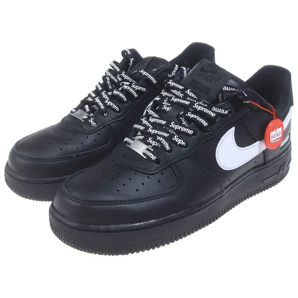 NIKE (ナイキ) ×SUPREME AIR FORCE 1 LOW CU9225-002 エアフォース1 ローカットスニーカー US8/26.0cm ブラック