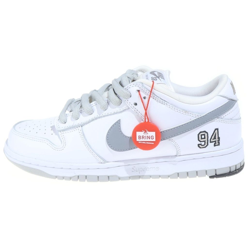 NIKE SB (ナイキエスビー) ×SUPREME DUNK LOW HQ8487-100 シュプリーム ダンク ローカットスニーカー US8.5/26.5cm ホワイト