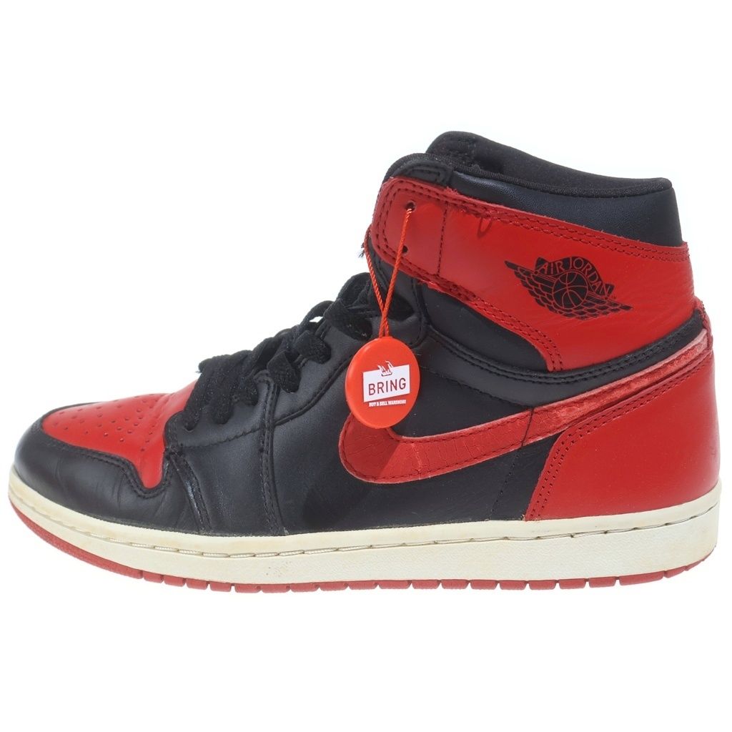 NIKE (ナイキ) 【鑑賞用 2001年製】 AIR JORDAN 1 RETRO HIGH BLACK VARSITY RED 136066-061 エアジョーダン1 ブレッド ハイカットスニーカー ブラック/レッド US8.5/26.5cm