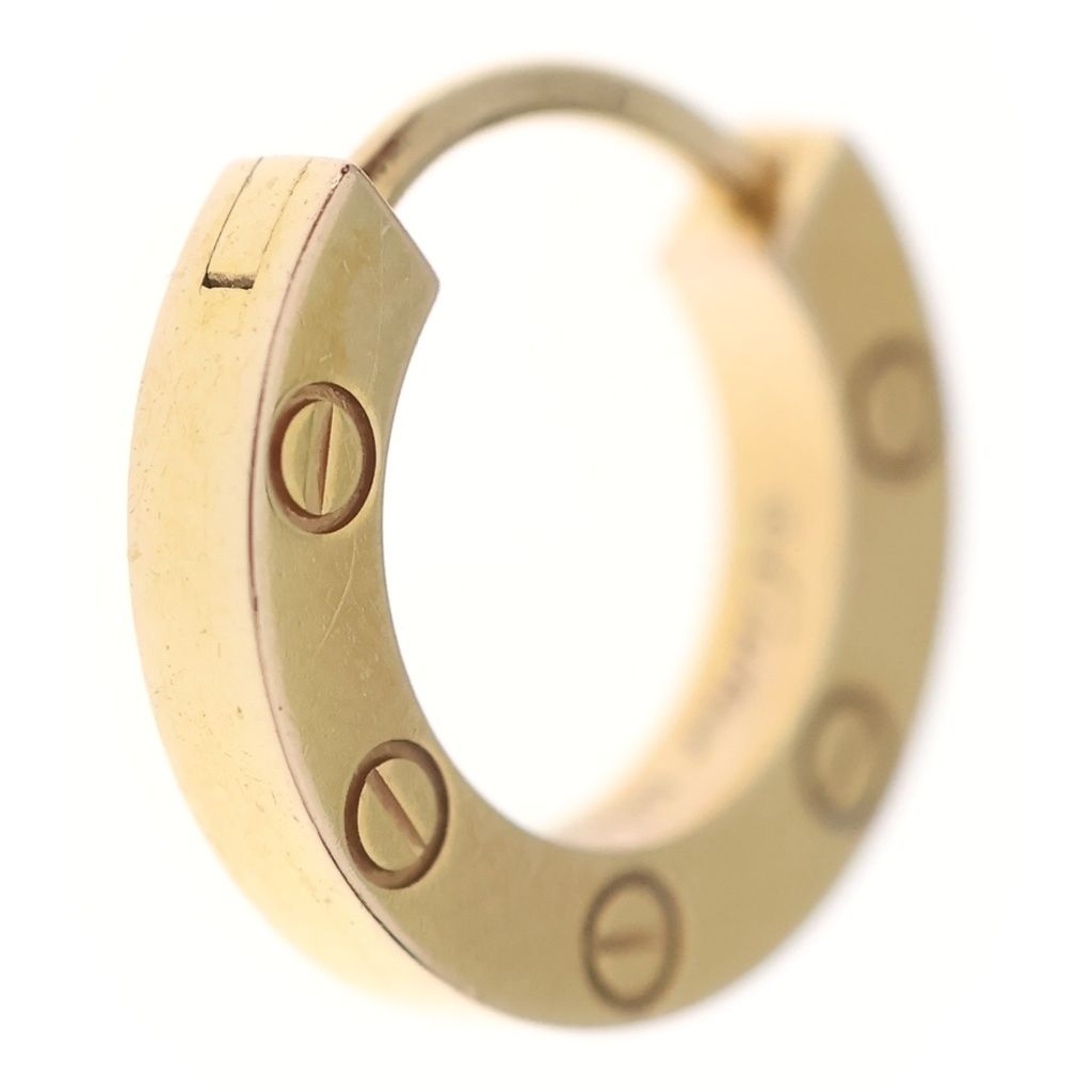 Cartier (カルティエ) ラブ フープピアス 片耳 ピンクゴールド Au750PG