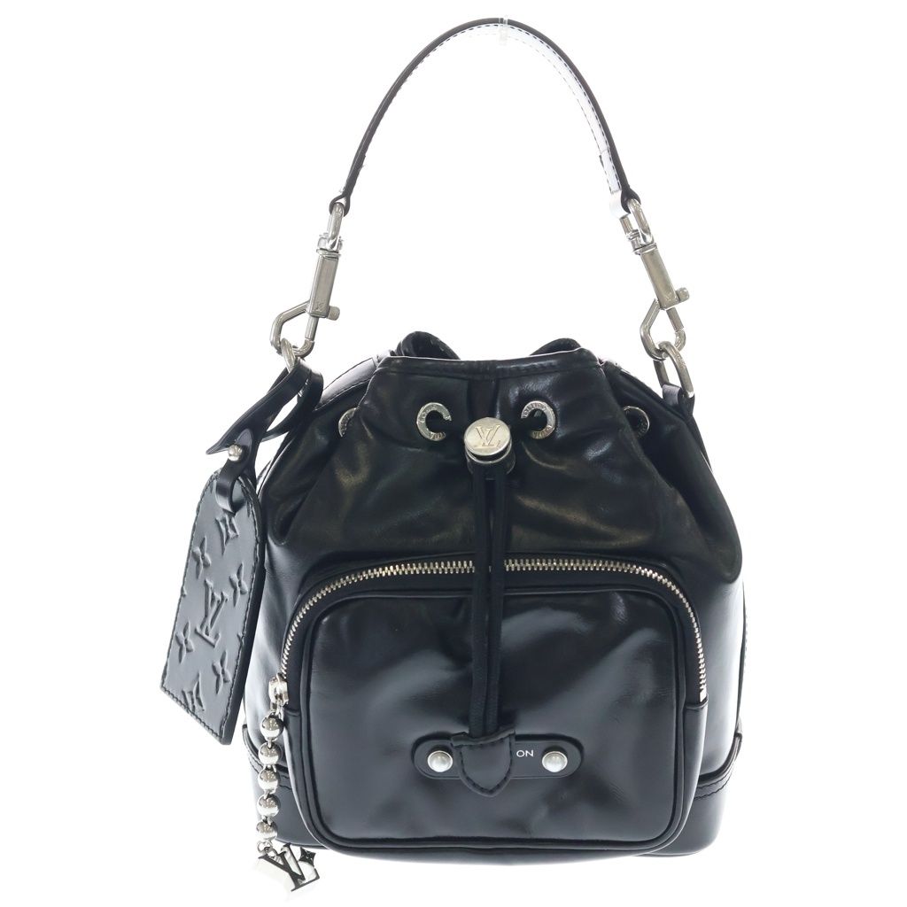 LOUIS VUITTON (ルイヴィトン) LV NIGHT ノエ カーゴ ショルダーバック ブラック シルバー金具 M13985