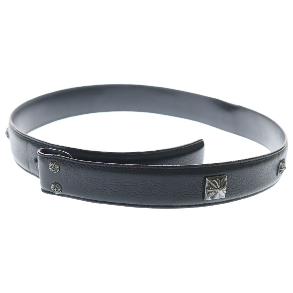 CHROME HEARTS (クロムハーツ) PYRAMID PLS STUDS ゼロピラミッドスタッズ ベルトストラップ スナップボタン ブラック