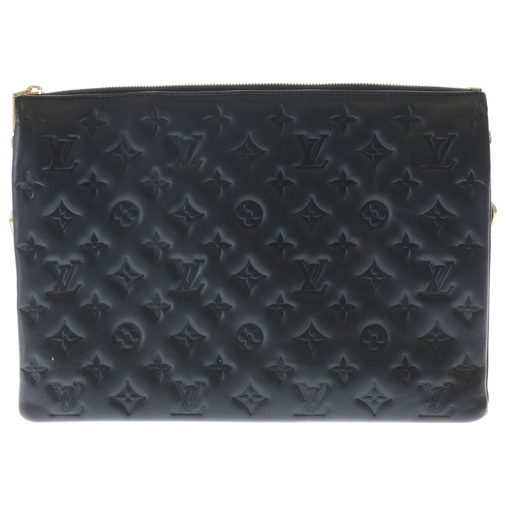 LOUIS VUITTON (ルイヴィトン) クッサンMM ショルダーバッグ 2WAY ラムレザー バッグ ブラック M21264 ICチップ