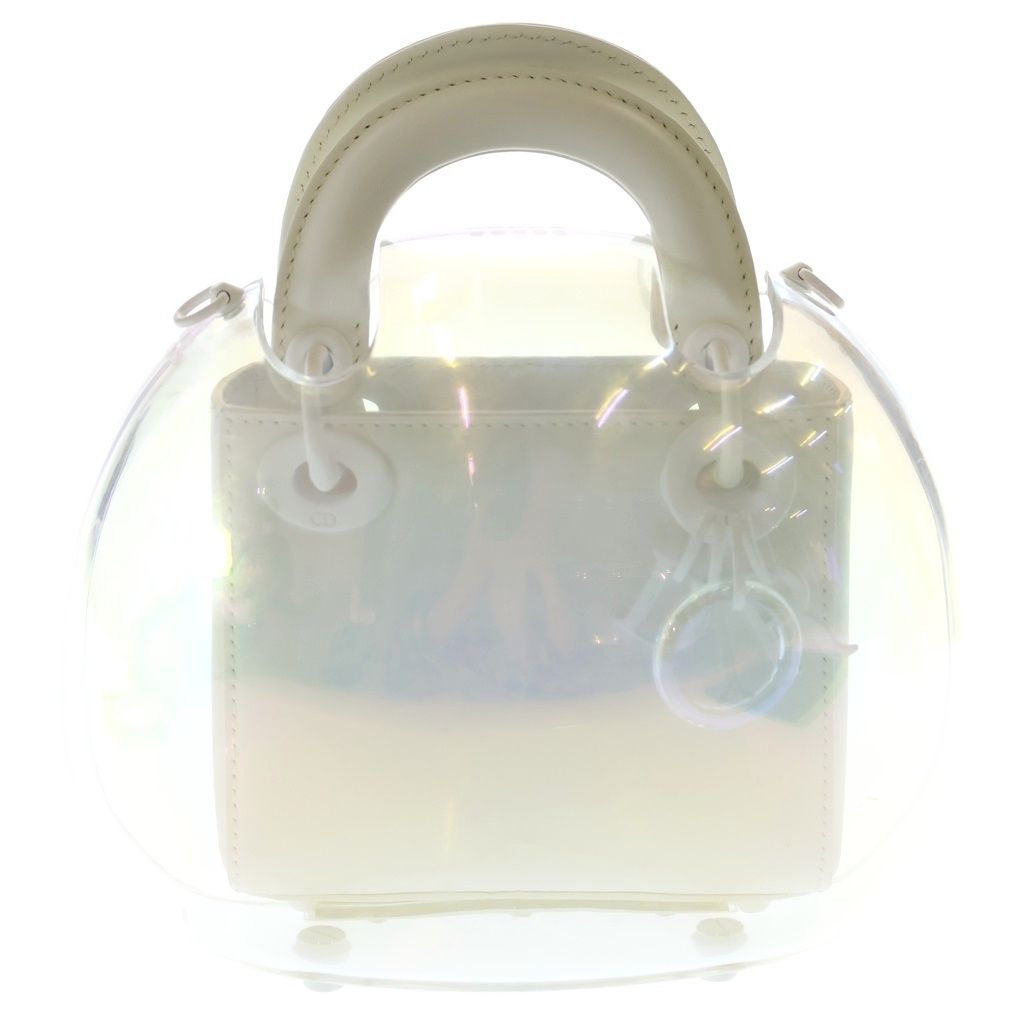 Christian Dior (クリスチャンディオール) Lady D-Dior レディ ディーディオール カプセル ミニ ハンド ショルダーバッグ クリア/ホワイト