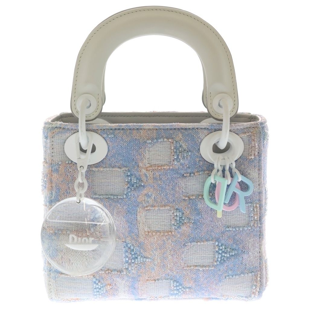 Christian Dior (クリスチャンディオール) Lady D-Dior レディ ディーディオール アート ハンド ショルダーバッグ ブルー/グレー