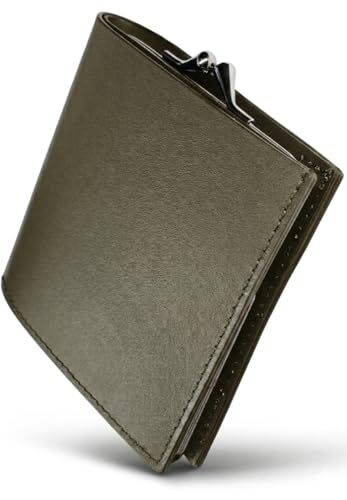 【新品】薄い財布 二つ折り スマートウォレット 【 FINALE2 】(カーキ) エジソンラボ メンズ レディース 本革 8c6eca13
