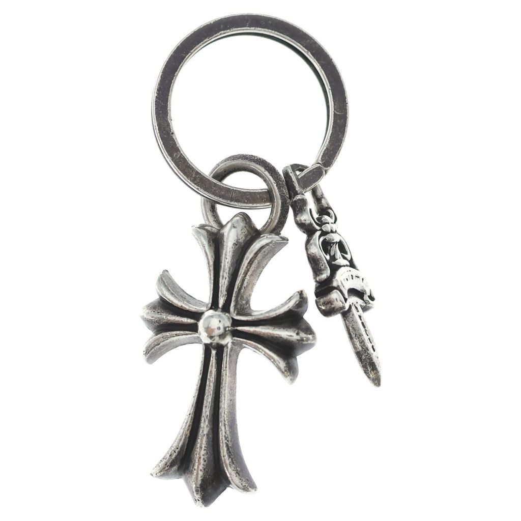 CHROME HEARTS (クロムハーツ) KEYRING SMALL CH CROSS スモールCHクロス キーリング シルバー