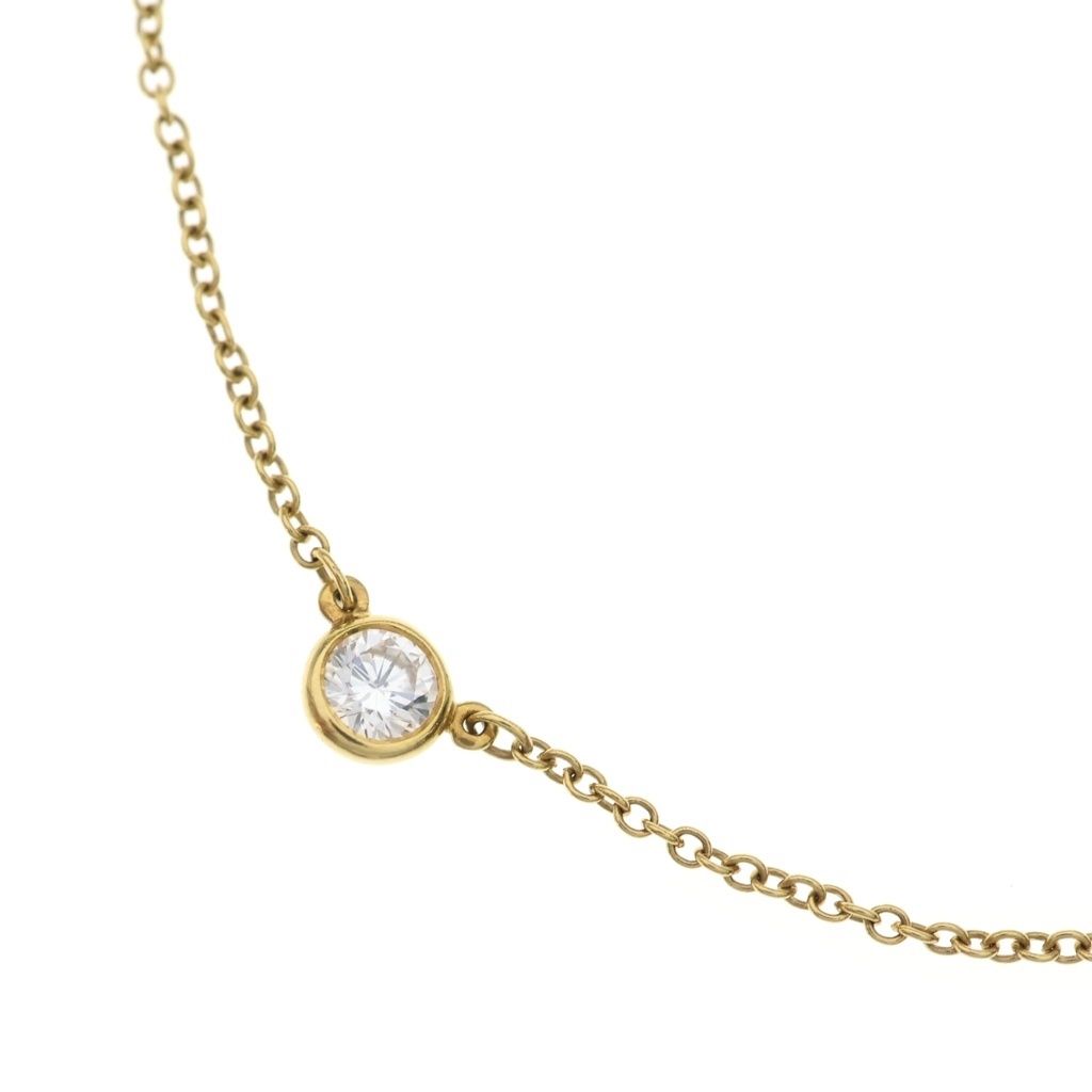 TIFFANY & Co. (ティファニー) バイザヤード 1Pダイヤ ネックレス ペンダント チェーン ゴールド Au750 48,510円