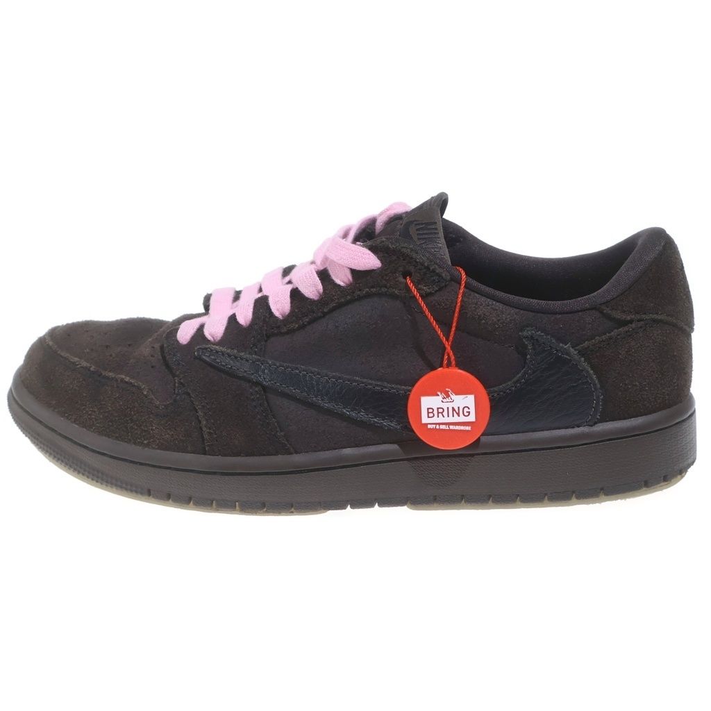 NIKE (ナイキ) ×TRAVIS SCOTT AIR JORDAN 1 LOW OG SP VELVET BROWN DM7866-202 トラヴィススコット エアジョーダン1 ベルベットブラウン ローカットスニーカー US8.5/26.5cm