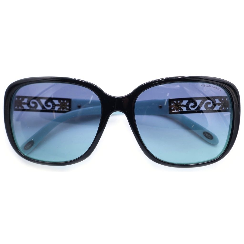 TIFFANY & Co. (ティファニー) ラインストーン ビジュー カラーサングラス メガネ 4120-B-F ブルー/ブラック
