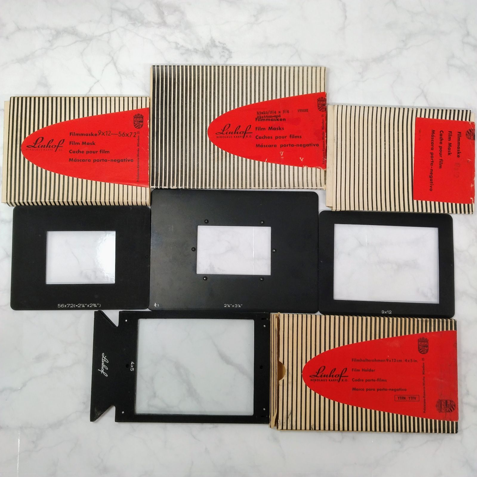 Linhof リンホフ Filmhalterahmen 9x12cm/4x5in / Filmmaske 9×12 / Filmmaske 9×12-56×72 / Platten- und Filmmasken Ｍ8