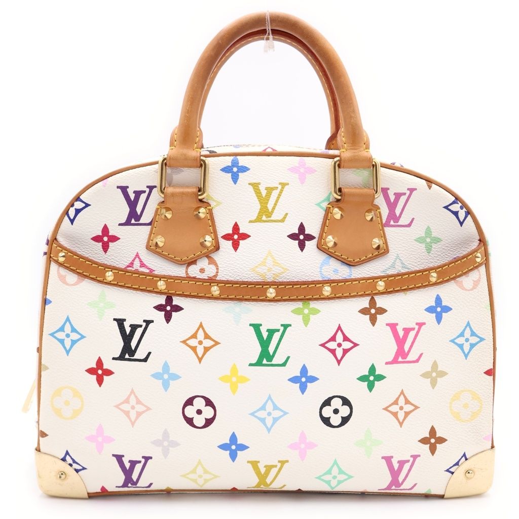 LOUIS VUITTON (ルイヴィトン) マルチカラー トゥルーヴィル PVCレザー ハンドバッグ ボーリングバッグ ホワイト M92663