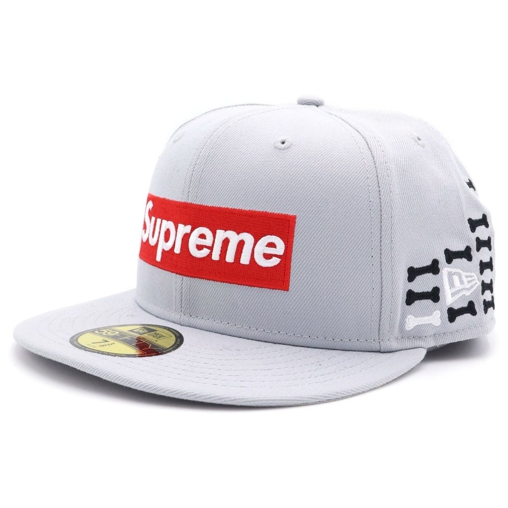 SUPREME (シュプリーム) 25AW ×NEW ERA Bones Box Logo Cap ニューエラ ボーンズ ボックスロゴ ベースボールキャップ グレー 38455NEW-JP-H46