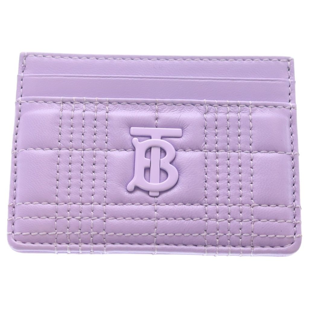 BURBERRY (バーバリー) TB Quilted Leather Lola Card Holder カードケース 8064827 パープル