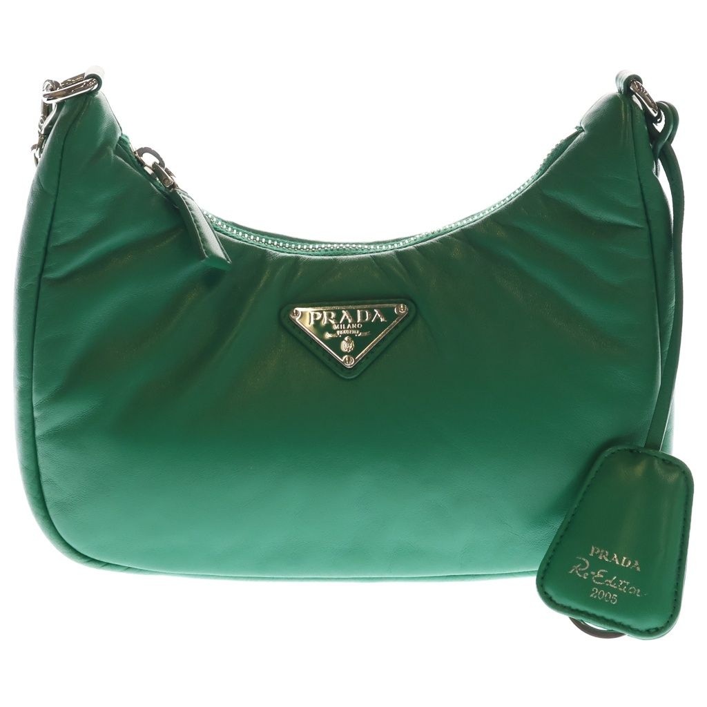 PRADA (プラダ) Re-Edition 2005 リエディション サフィアーノレザー 2WAY ショルダー バッグ グリーン 1BH204 レディース