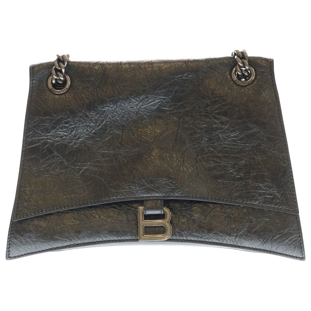 BALENCIAGA (バレンシアガ) Crush Quilted Chain Shoulder Bag クラッシュ クイルテッド チェーン ショルダー バッグ シルバー 716393 1314