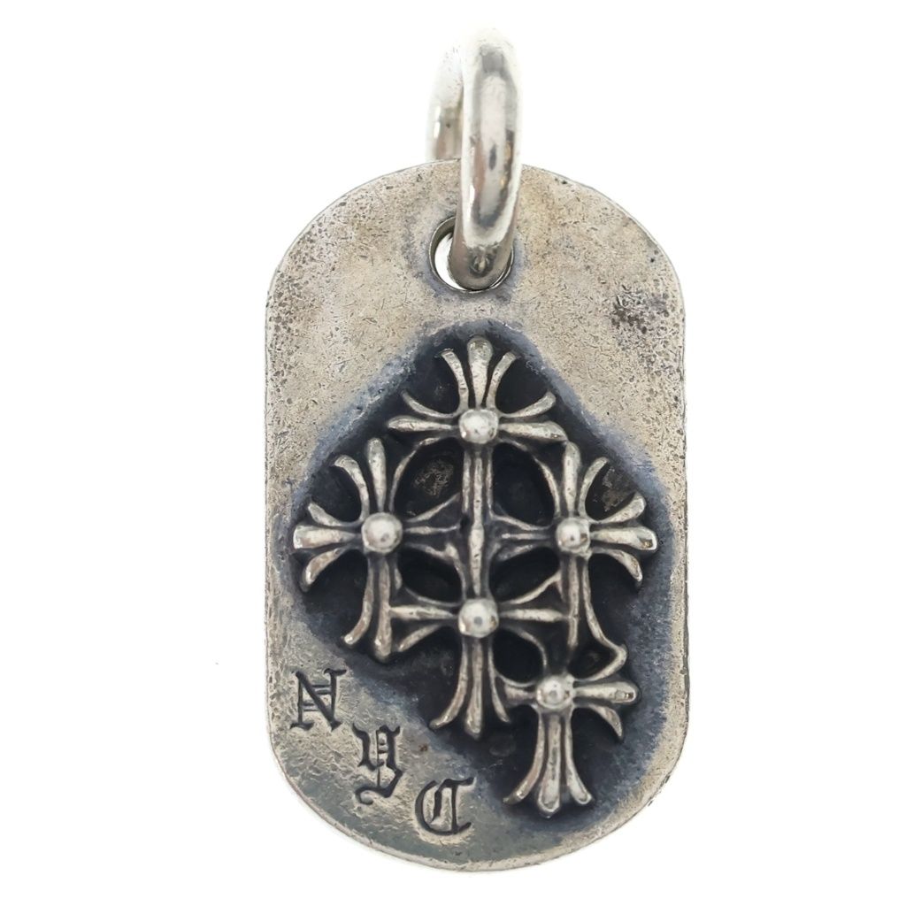 CHROME HEARTS (クロムハーツ) RAISED DOGTAG レイズドドッグタグ NYC限定 ネックレストップ シルバー
