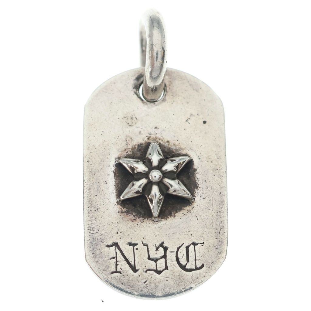CHROME HEARTS (クロムハーツ) RAISED STAR DOGTAG NYC限定 レイズドスター ドッグタグ ペンダントトップ シルバー