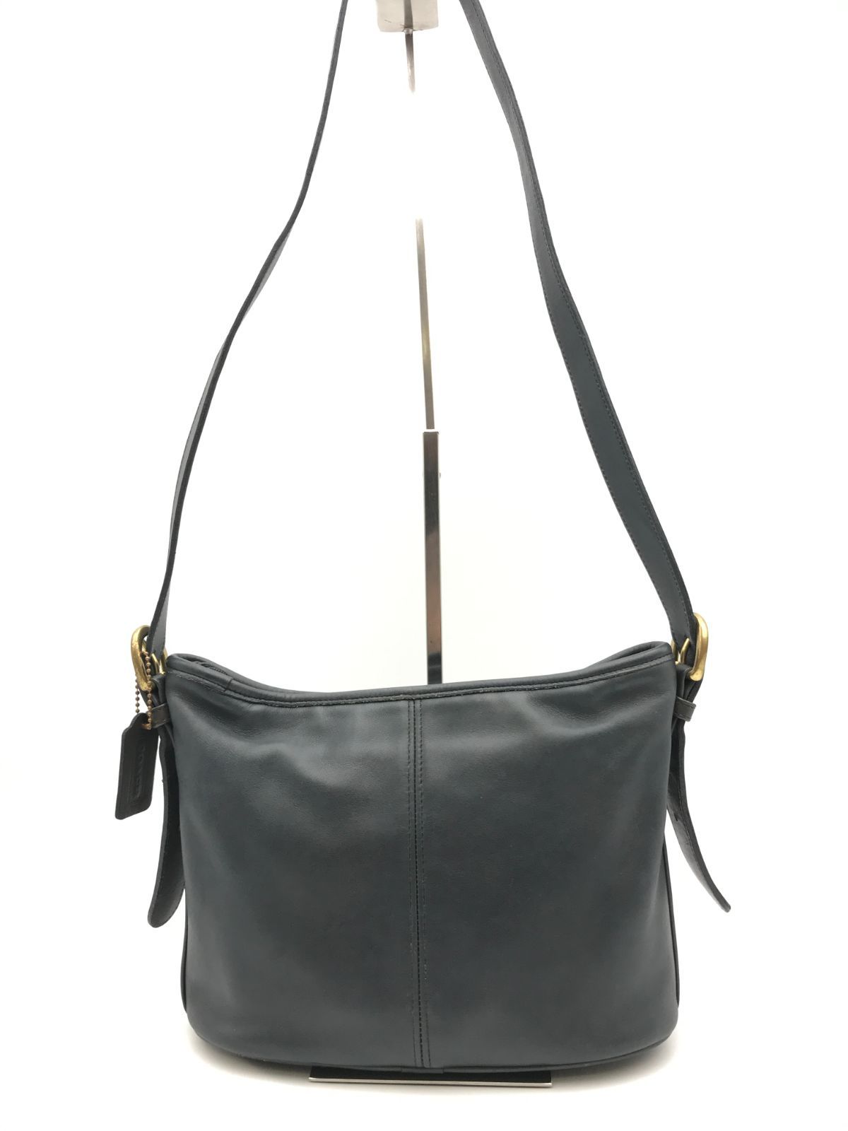 COACH　オールドコーチ　ショルダーバッグ　USA製　ネイビー系　235