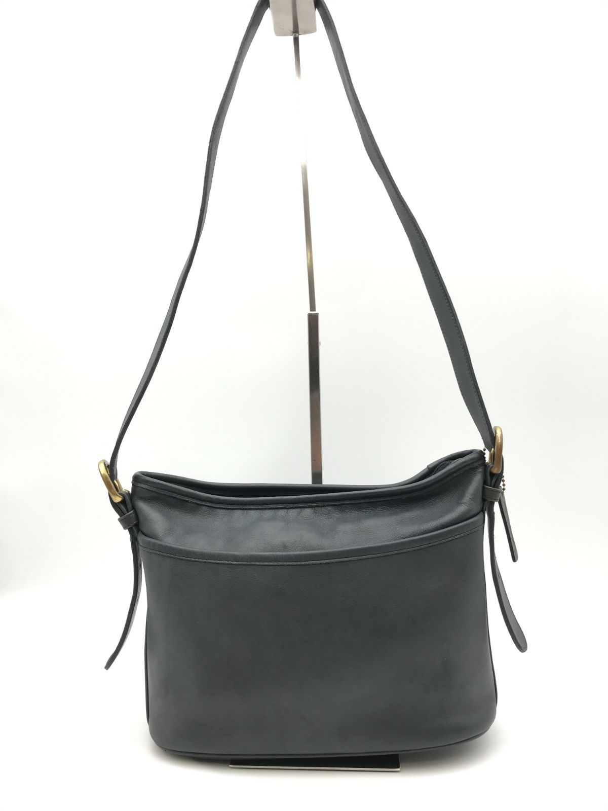 COACH　オールドコーチ　ショルダーバッグ　USA製　ネイビー系　235