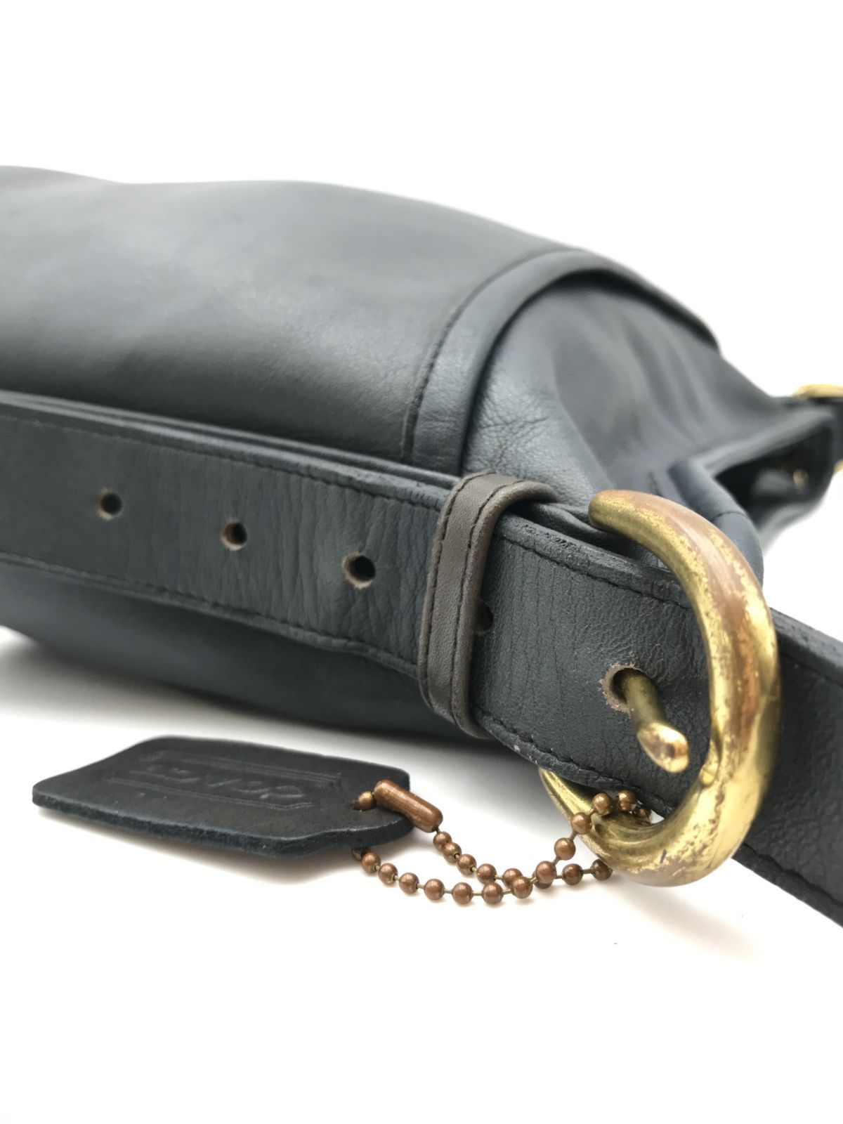 COACH　オールドコーチ　ショルダーバッグ　USA製　ネイビー系　235