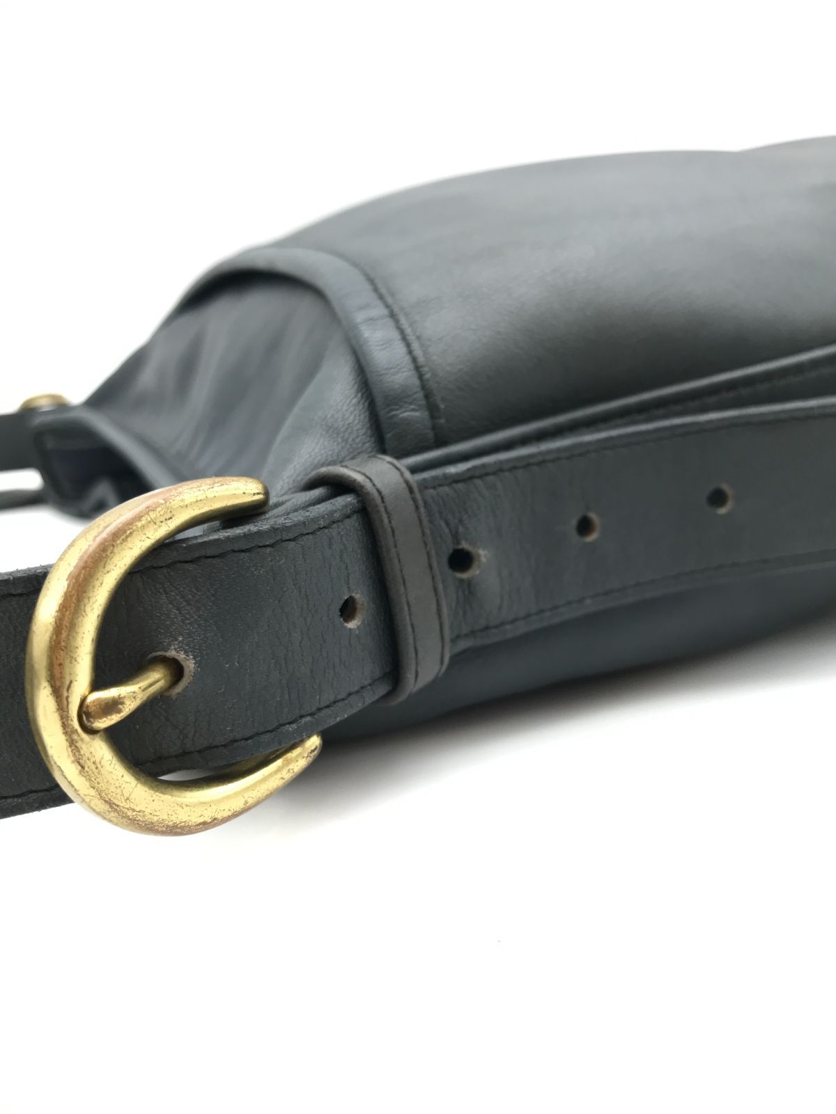 COACH　オールドコーチ　ショルダーバッグ　USA製　ネイビー系　235