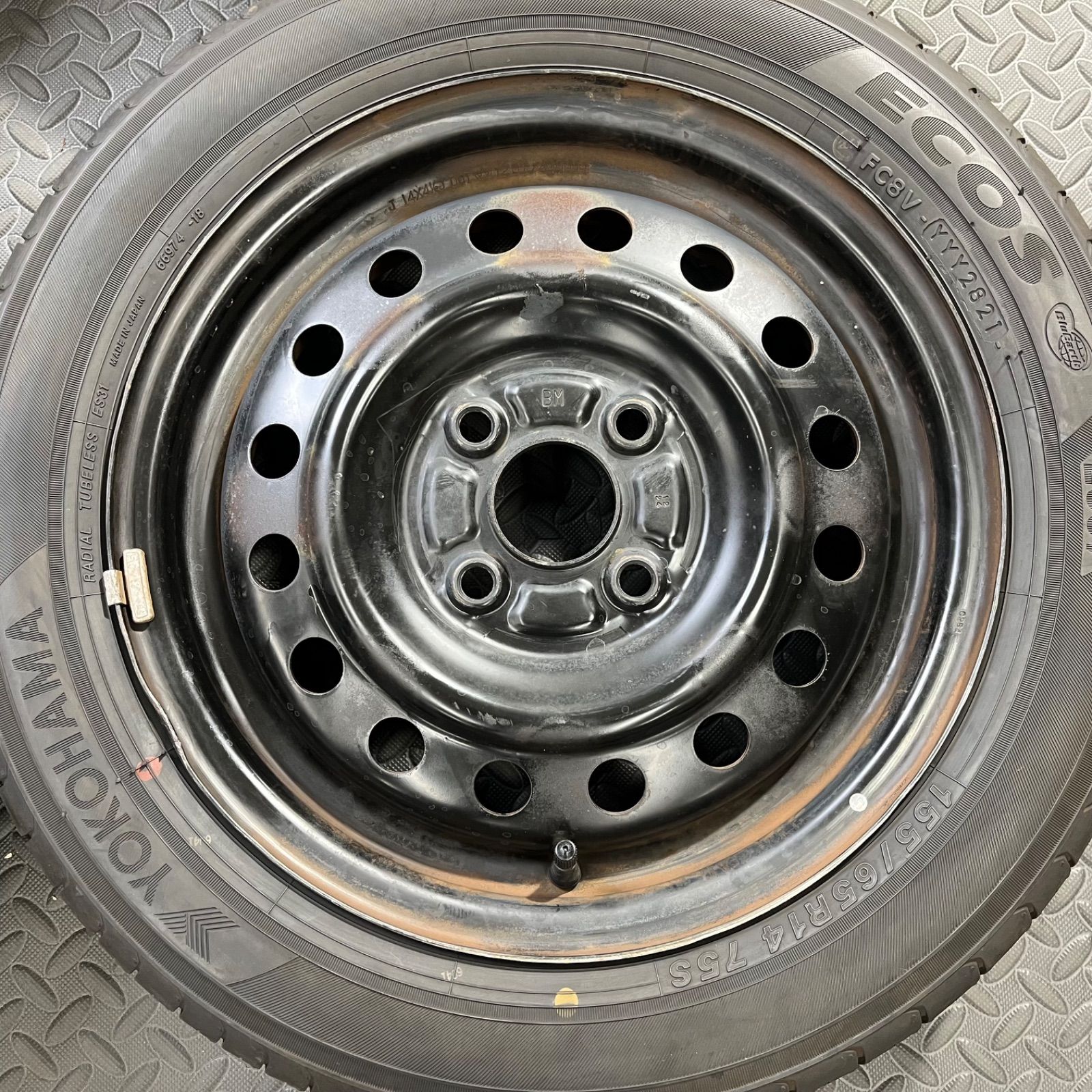 21年製 155/65R14 ヨコハマ エコスES31 スズキ アルト ワゴンR