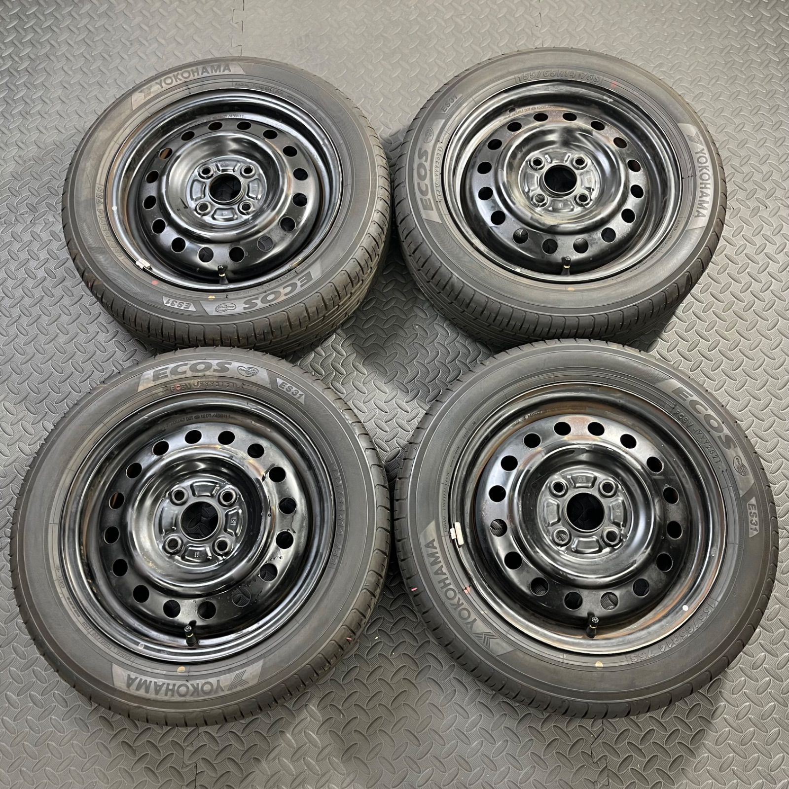 21年製 155/65R14 ヨコハマ エコスES31 スズキ アルト ワゴンR