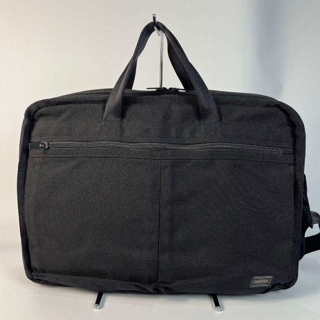 PORTER　テンション　ビジネスバッグ　ブリーフケース　2way　2層　黒