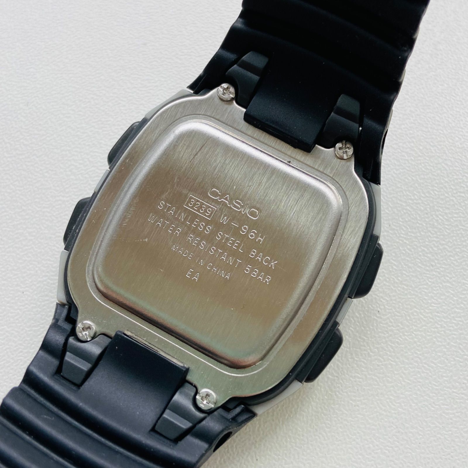 CASIO W-96H デジタル腕時計 3239 ブラック 動作確認済み 【公式通販】