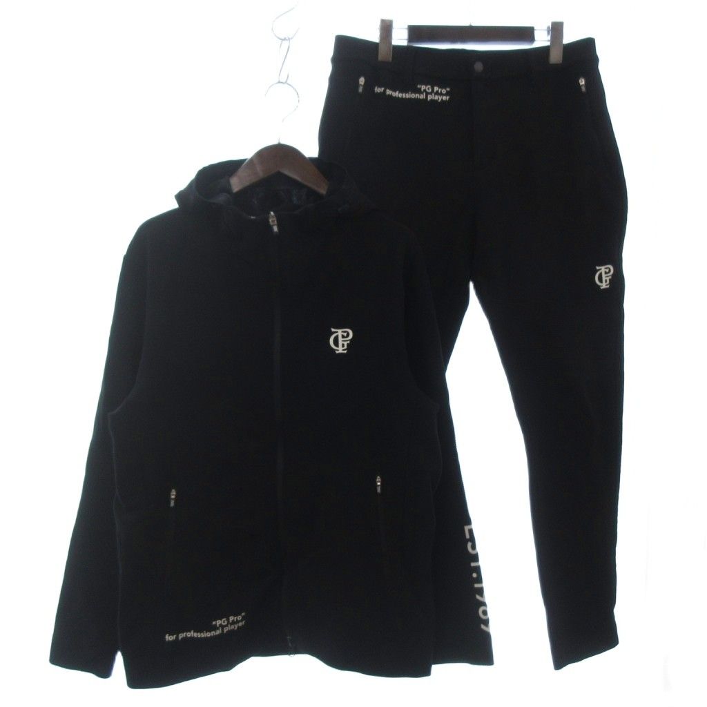 パーリーゲイツ PEARLY GATES ニットパネルジャガード セットアップ パーカー パンツ 053-4120305 黒 ブラック 5