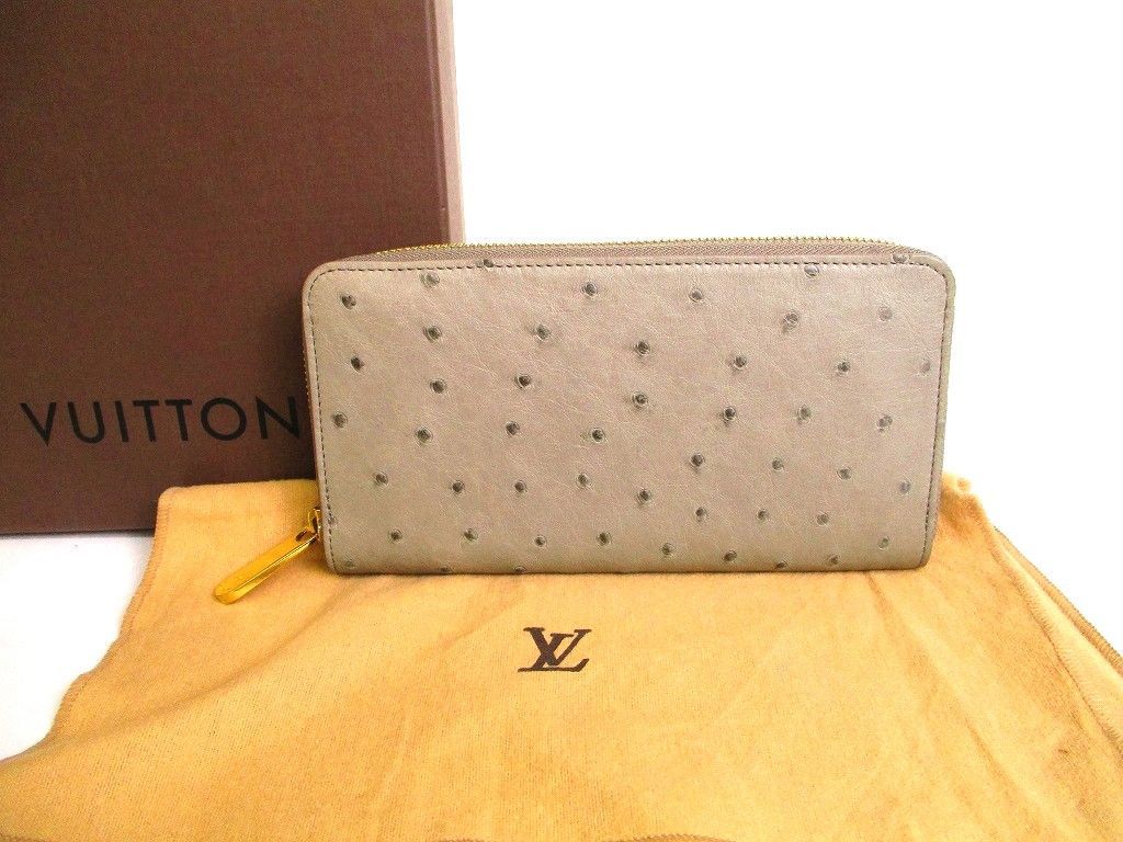 LOUIS VUITTON ルイヴィトン エキゾチック オーストリッチ ジッピーウォレット ラウンドファスナー 長財布 メンズ レディース 【超希少】 【未使用保管品】