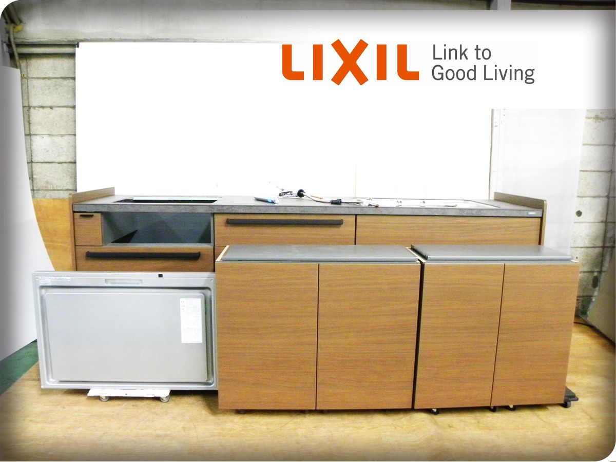 ■展示品■未使用品■LIXIL■RICHELLE/リシェル■右シンク■W255■レンジフード■オールインワン浄水栓■システムキッチン■122万/ybb857m