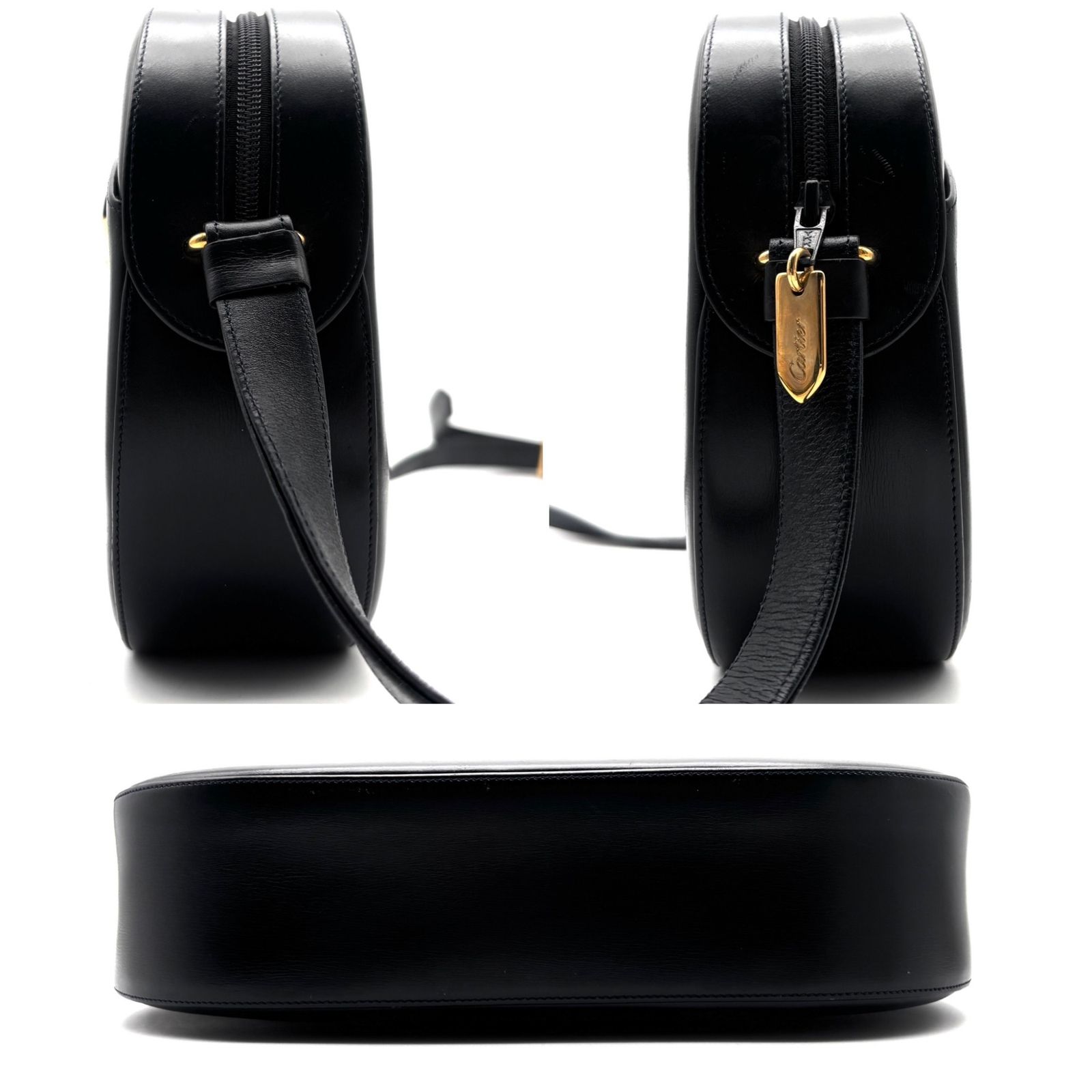 美品 カルティエ Cartier サファイアライン ショルダーバッグ クロス