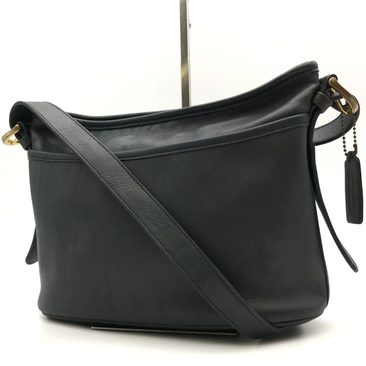 COACH　オールドコーチ　ショルダーバッグ　USA製　ネイビー系　235