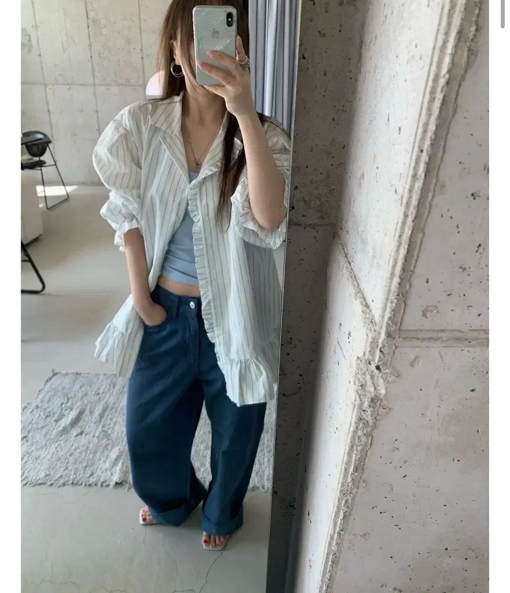 新品 / ピピンショップ ppinshop LYNN コットン パンツ (ブルーネイビー/S)