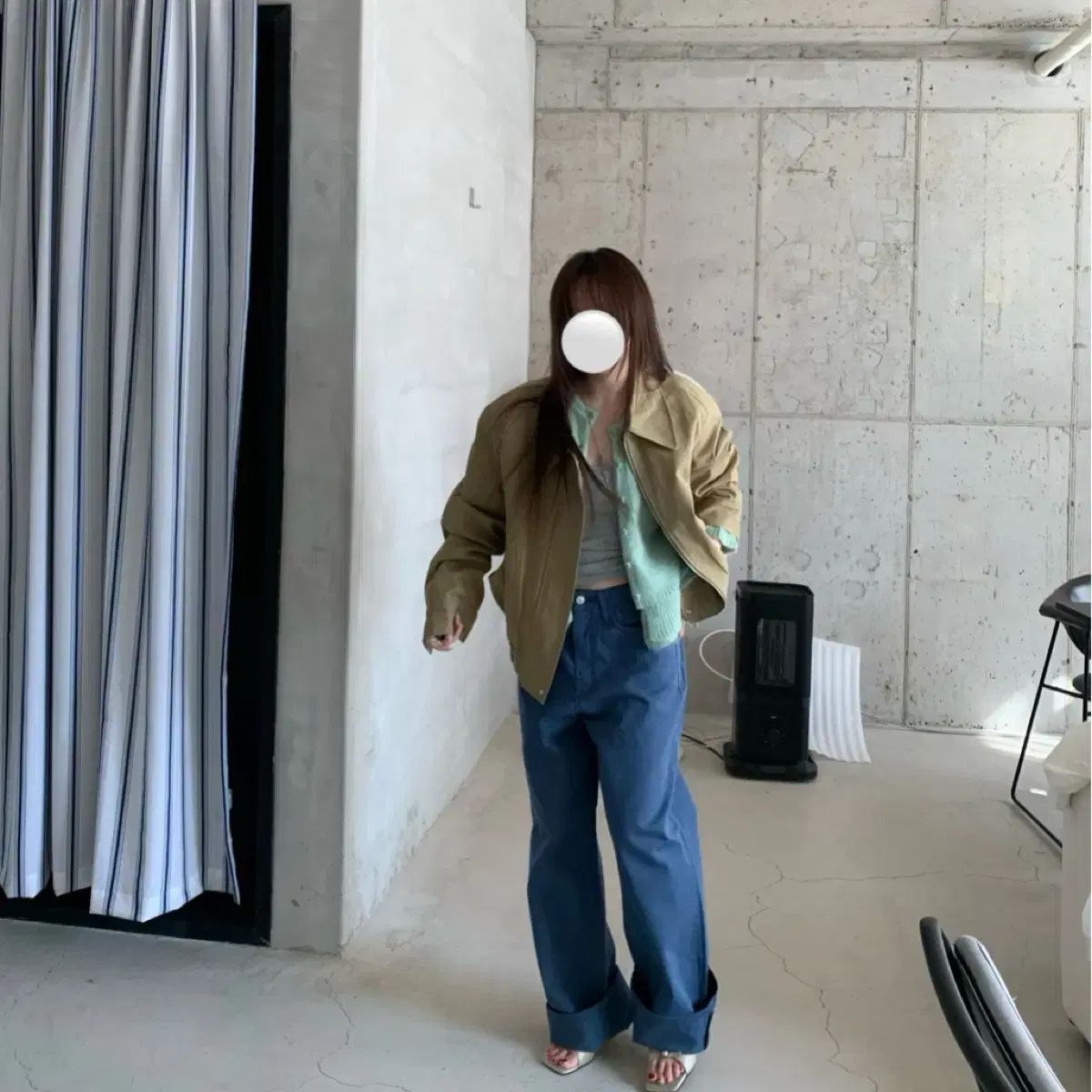 新品 / ピピンショップ ppinshop LYNN コットン パンツ (ブルーネイビー/S)