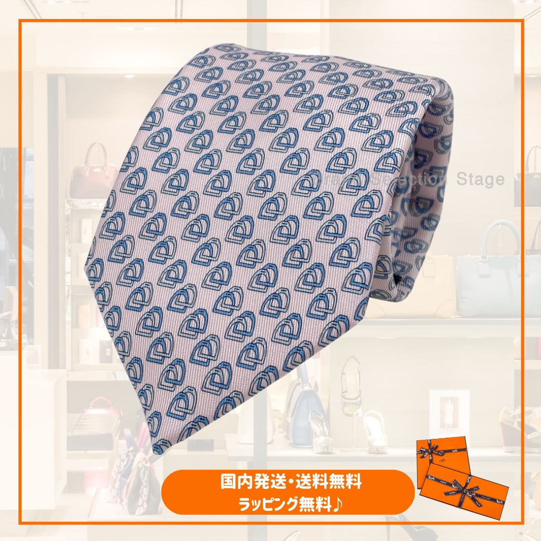 【新品】エルメス HERMES ネクタイ シルクツイルタイ 7cm《 ドゥブル・ジュー 》ROSE / DENIM / CIEL ピンク / デニム / シエル ブルー 青 水色 プレゼント ギフト メンズ 男性 H006415T 14
