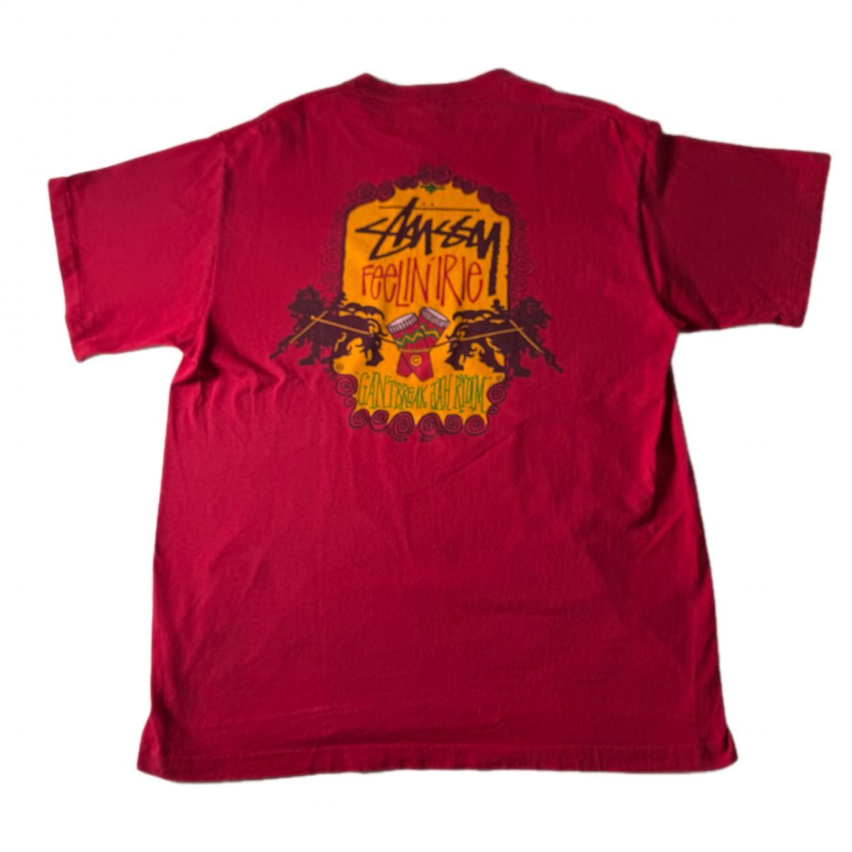 OLD STUSSY 1980S-1990S 黒タグ Rasta Tee XL
