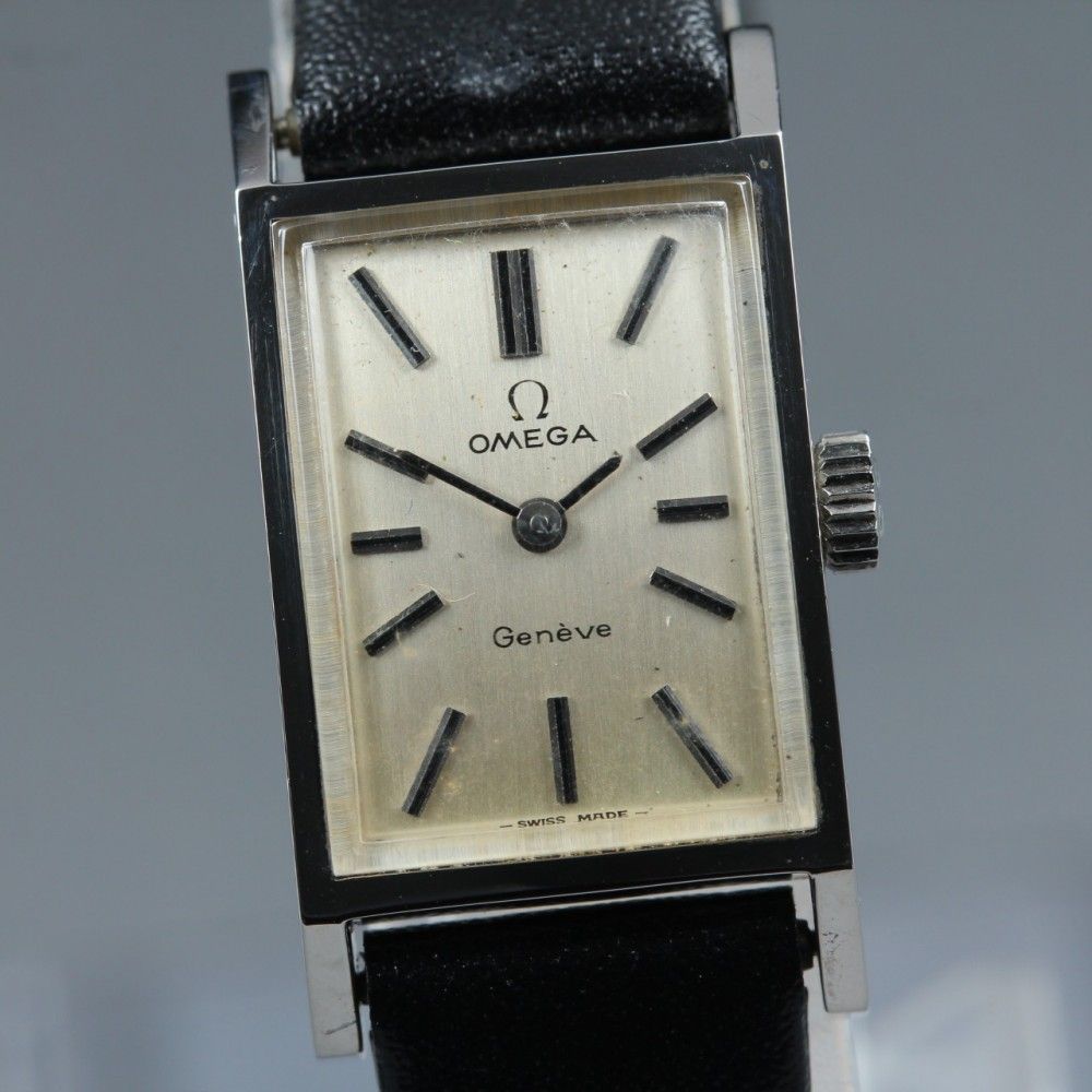 【稼働品】OMEGA Geneve 511.357 Cal.485 タンク レクタンギュラー 手巻き レディース #17364