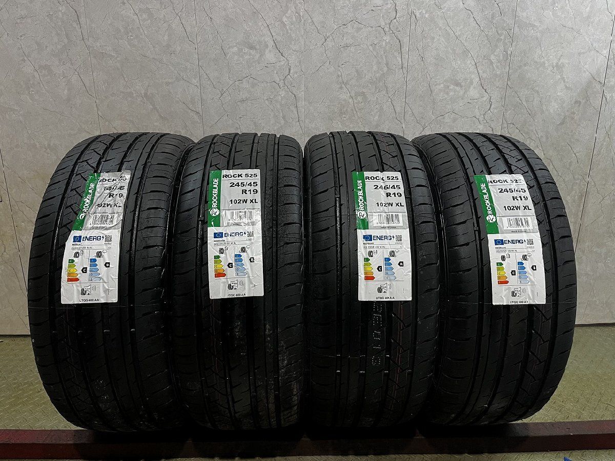 【新品】2026年製 札幌発 交換作業可 ROCKBLADE ROCK525 245/45R19 102W XL 19インチ 夏タイヤ 4本 レクサスLS アルファード等　(KTF615)
