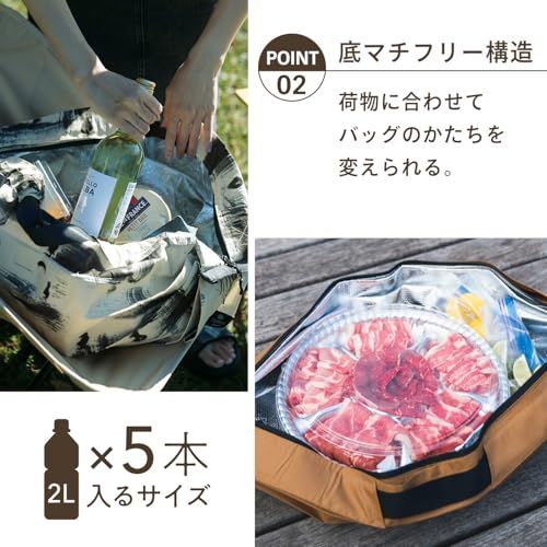 マーナ (marna) Shupatto 保冷バッグ (2L×5本対応/折り畳み) 20L シュパット エコバッグ (大容量/一気にたためる) アウトドア S503t c1d21c0c